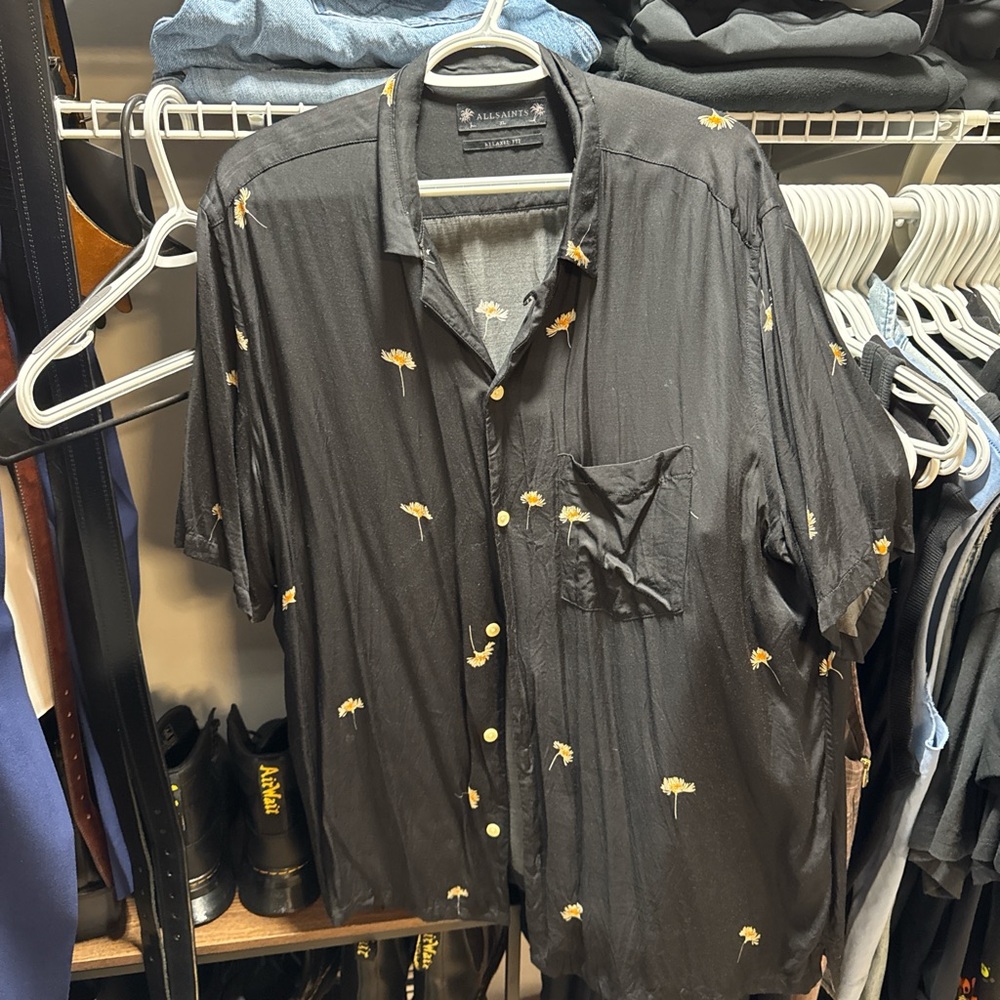 Allsaints daisy button up shirt // size XL